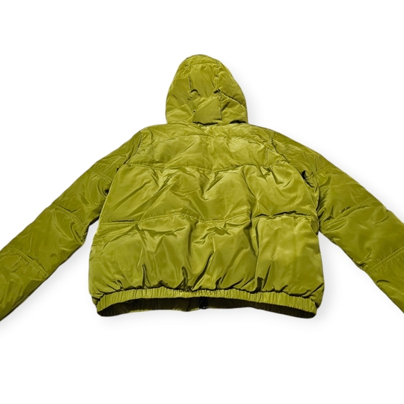 Kangol x H&M Collaboration Green Puffer Front Zip Closure Hooded Puffer Jacket - Picture 7 of 11